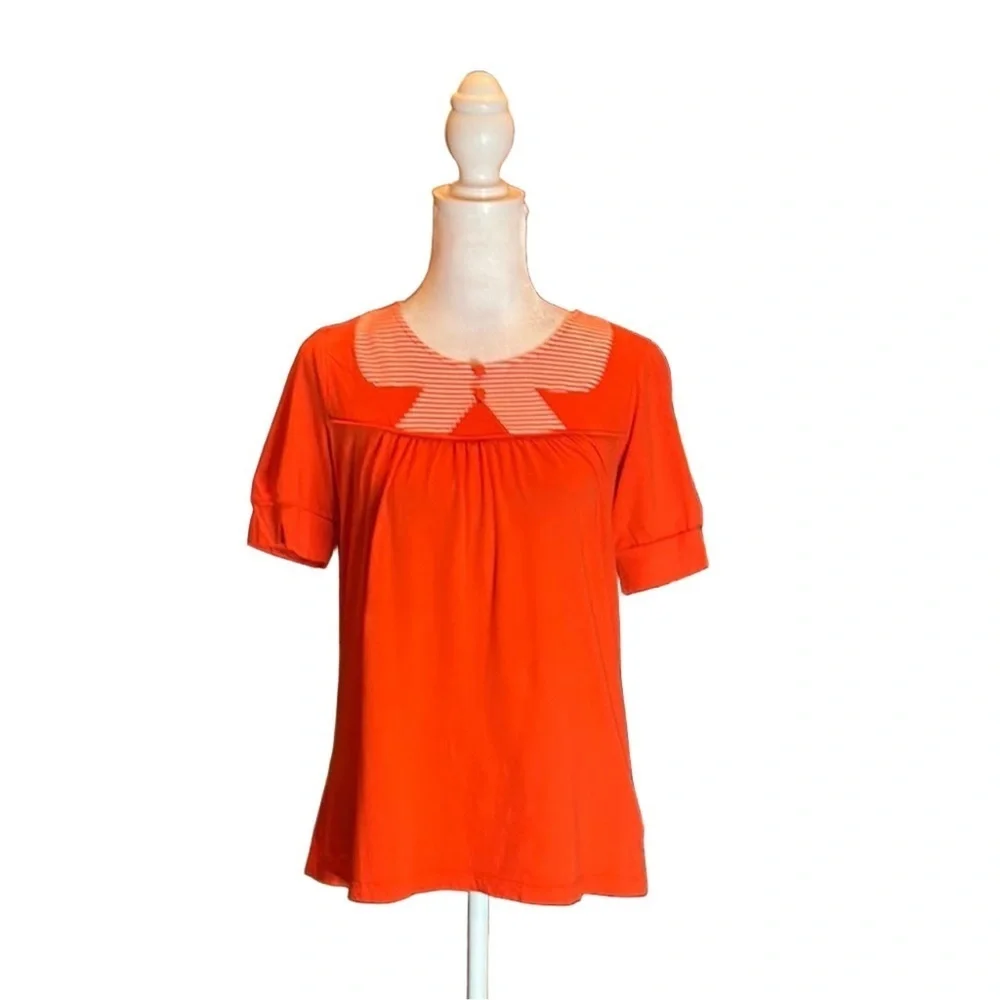 FOREVER 21 Adorable Orange/Red T-Shirt Size Small - Picture 3 of 10